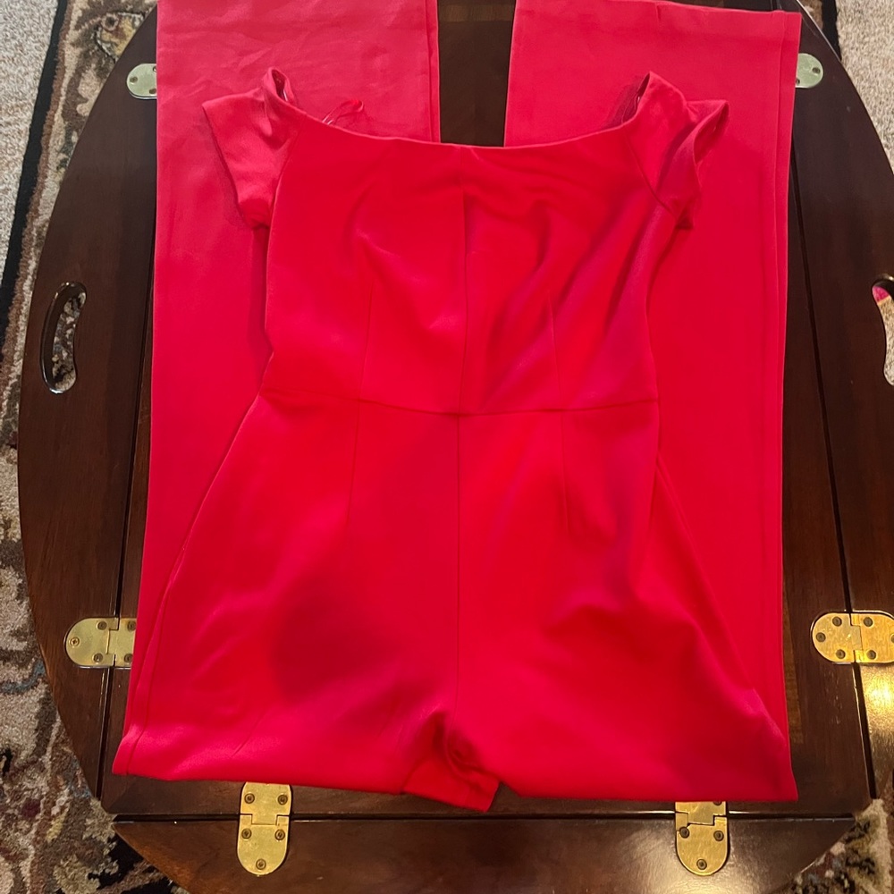Beautiful Trina Turk Wide Leg Jumpsuit in Red